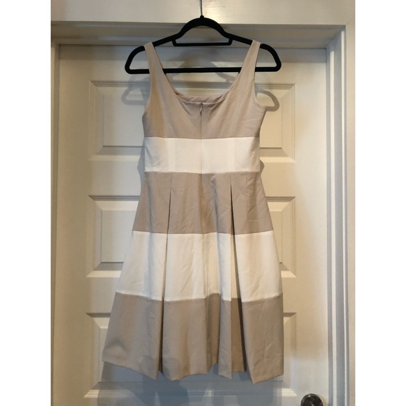 Ralph Lauren Khaki/White A Line Sleeveless Dress - Picture 2 of 3